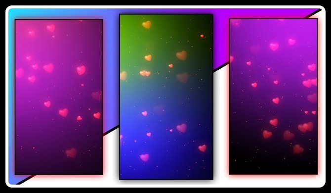 New Colour Lighting Love Heart Background Video Effects   Kinemaster background Full Screen Status ( 720 X 406 )