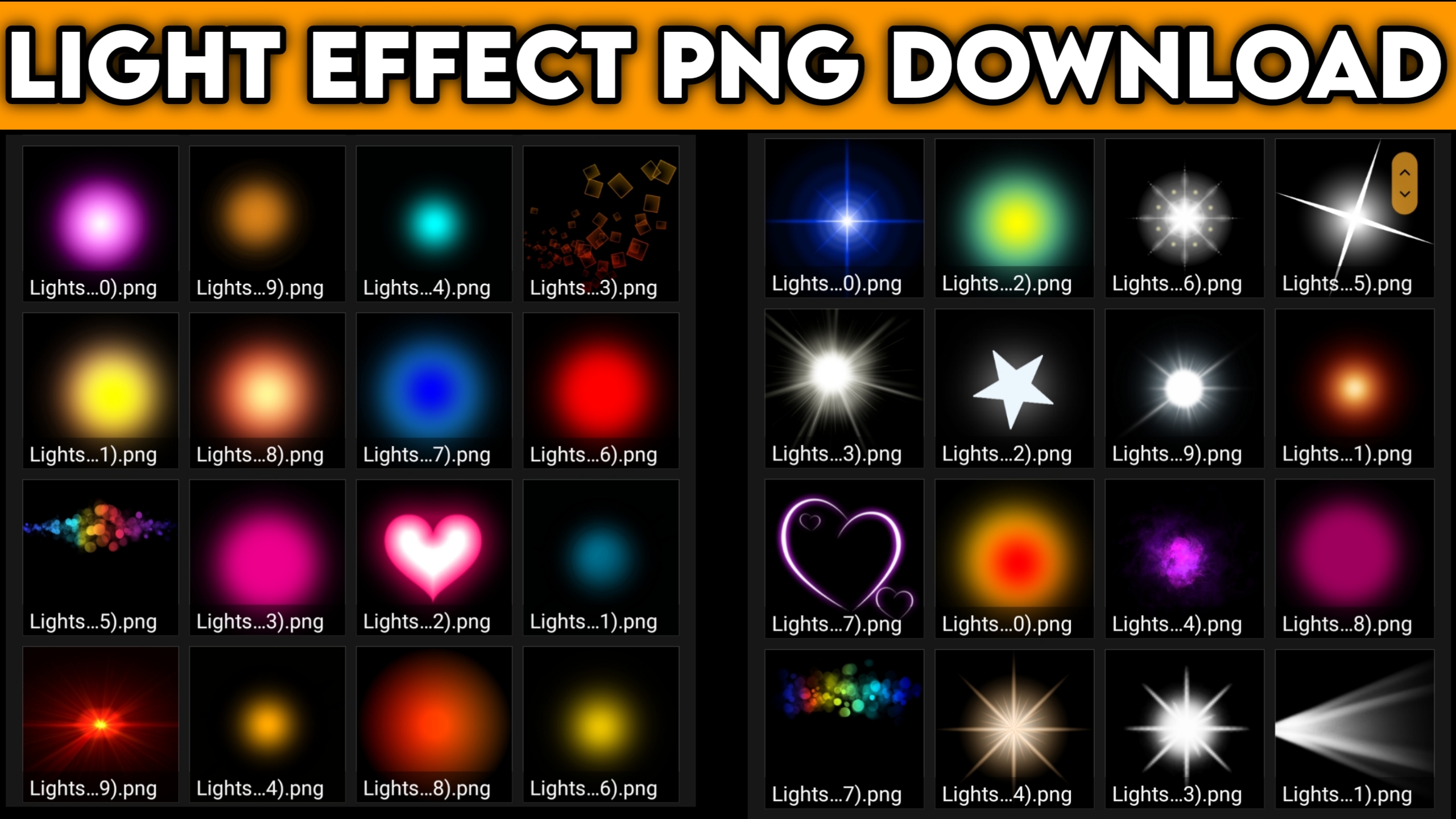 Light Effect Top 50 Png Download For Avee Player 2022 By DjDevrajKasya