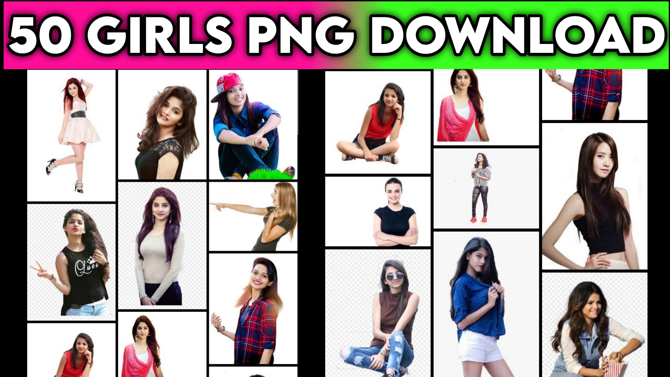 100 Girls Png Download 2021 Avee Player By DjDevrajKasya