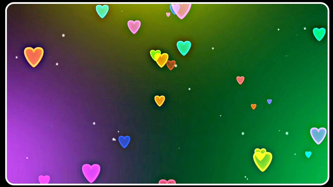 New Colour Lighting Love Heart Background Video Effects - Kinemaster Background- Free Overlay Effect ( 720 X 1280 )