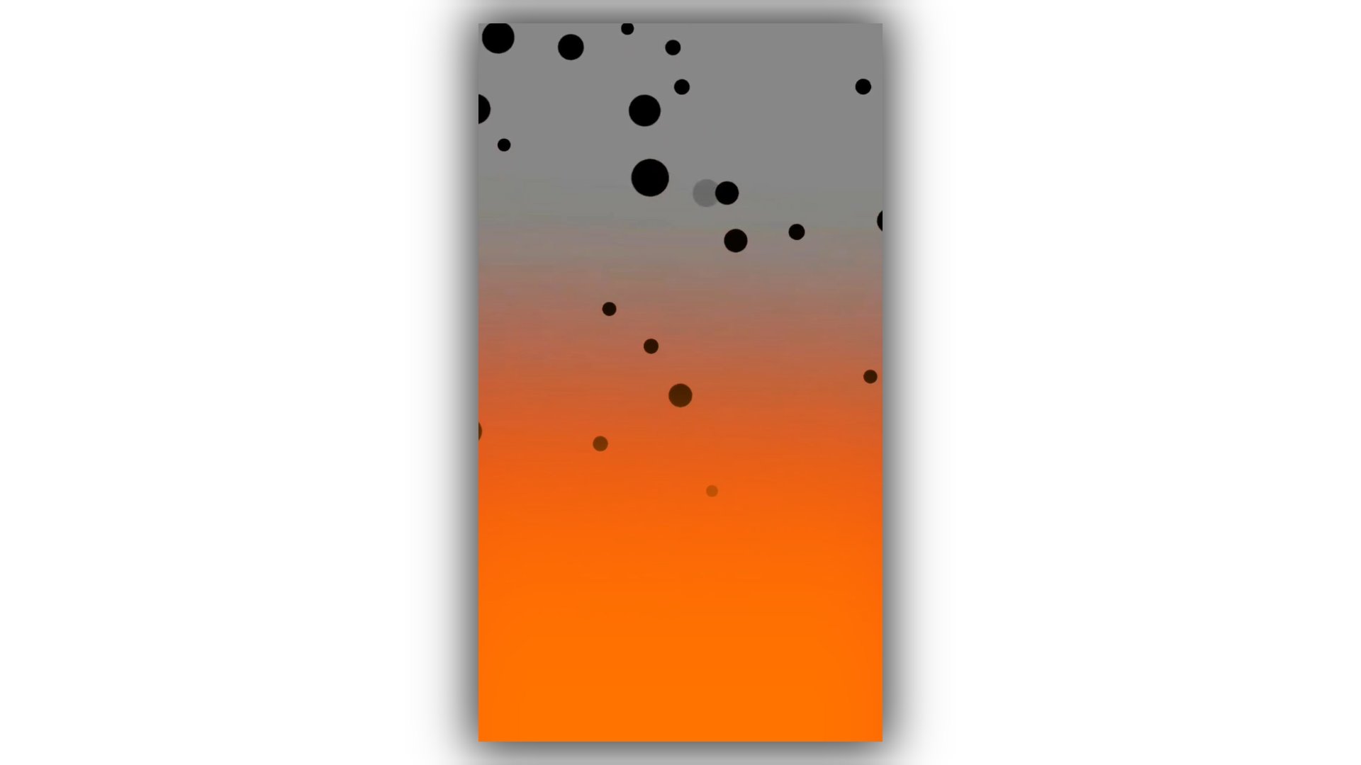 Orange colour black screen template