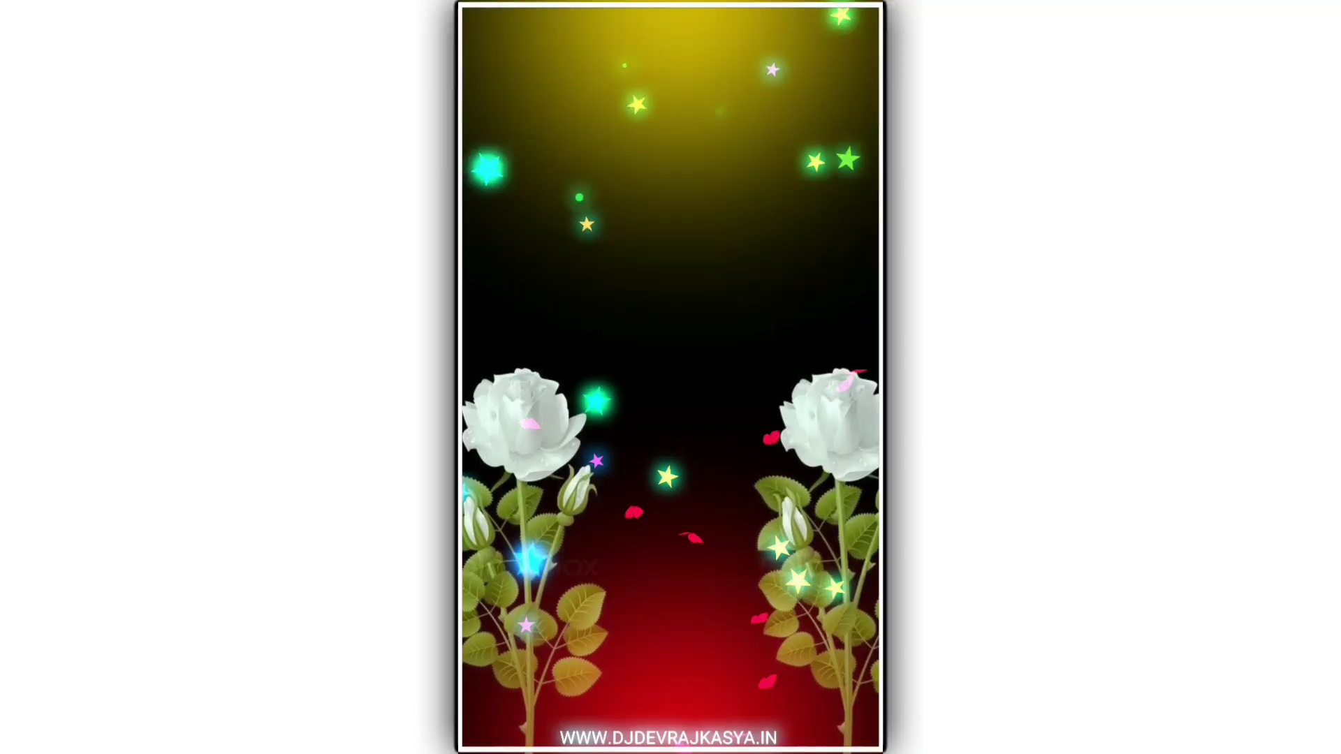 White Flower Full Screen Avee Player Template Download