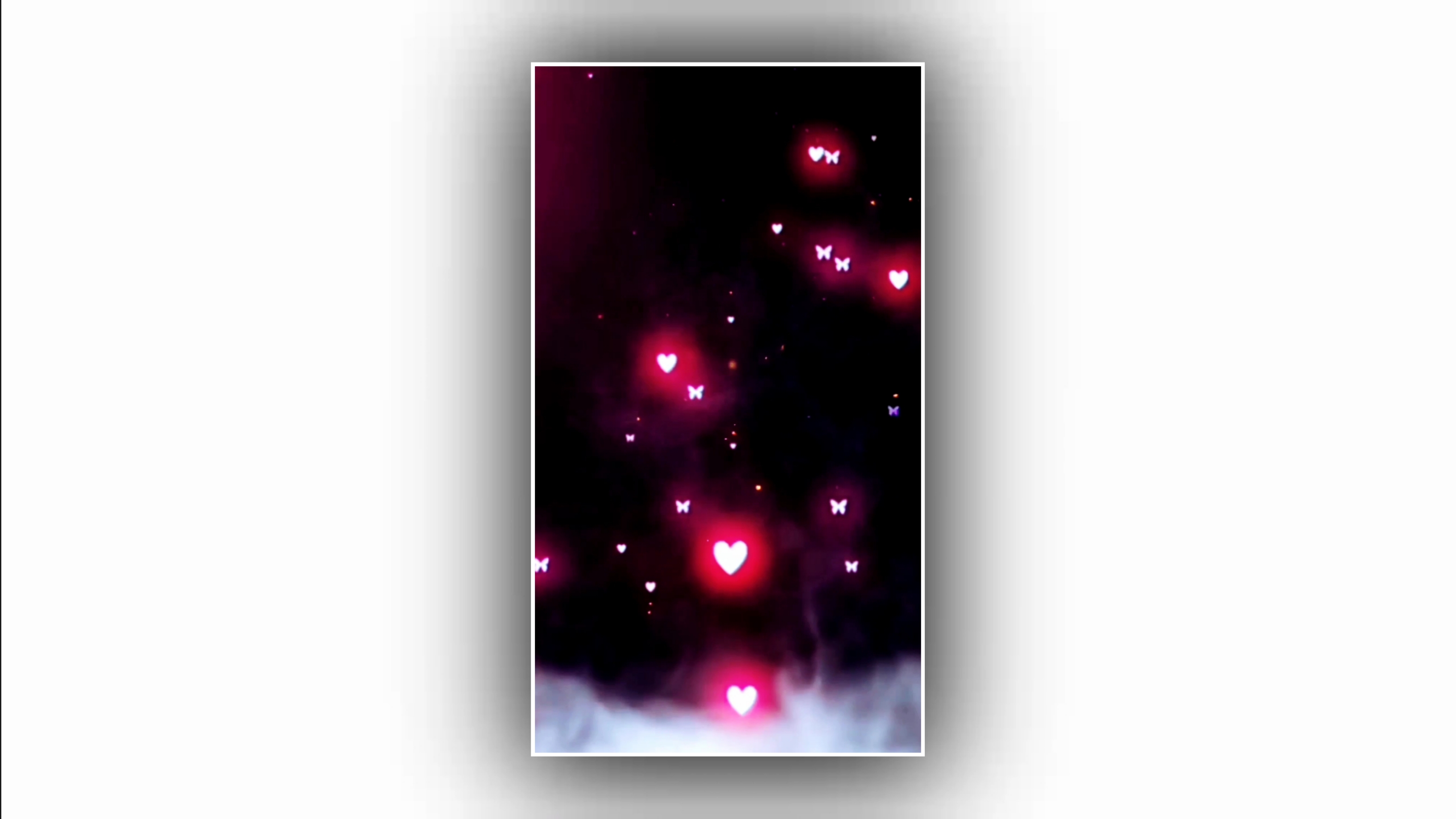 Red colour love effect black screen template