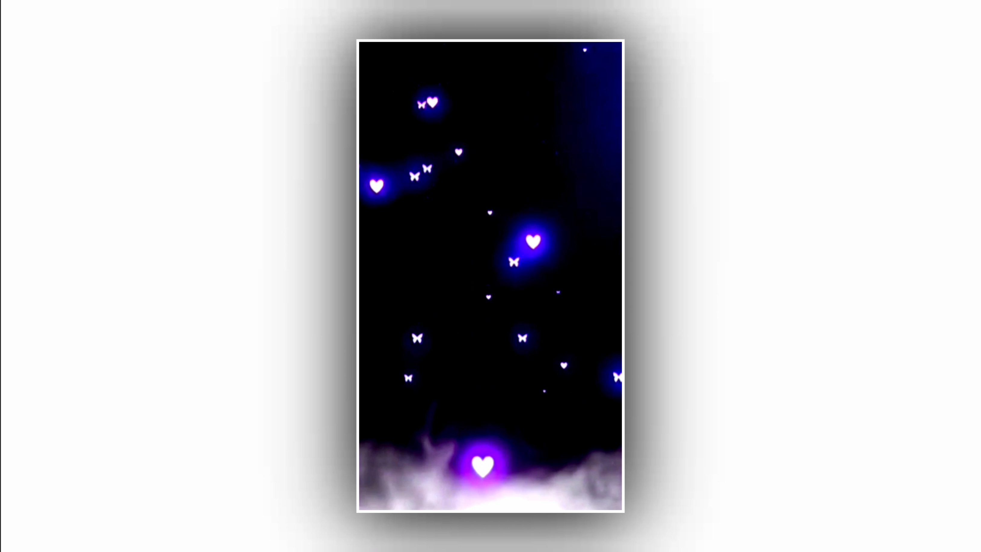 Blue Light heart Black Screen Kinemaster effect